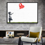 banksy tableau fille ballon
