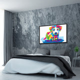 tableau chien multicolore labrador