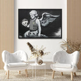 Tableau Street Art <Br> Banksy Ange ou Démon