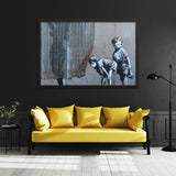 tableau banksy avec cadre