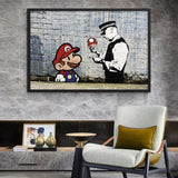 banksy mario policeman