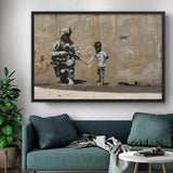 tableau banksy soldat