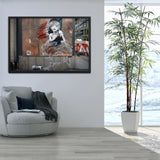 toile deco banksy