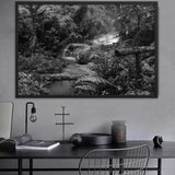 tableau deco jungle noir et blanc