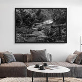 tableau jungle noir et blanc