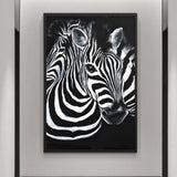Tableau Tête de Zèbre <Br>  Noir et Blanc