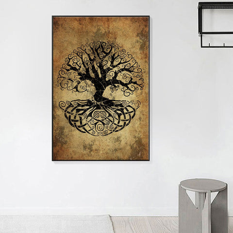 tableau bois arbre de vie 