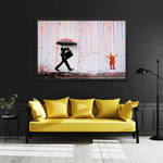 banksy pluie colorée