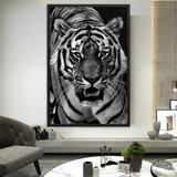 tableau tigre noir et blanc pas cher