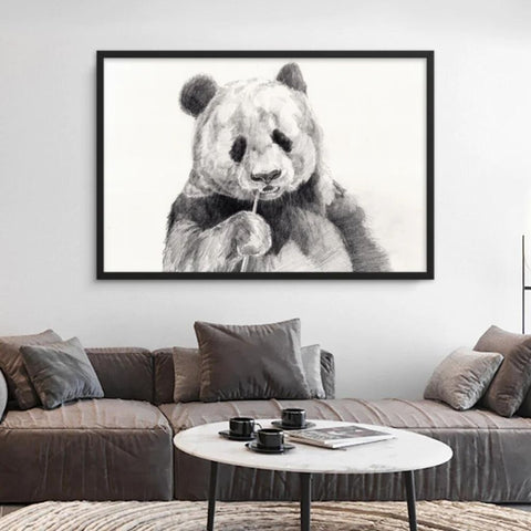 canvas panda noir et blanc