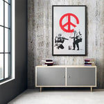 tableau banksy peace soldier