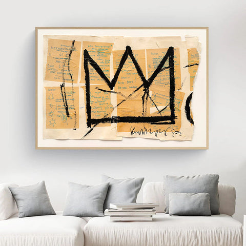 Tableau Basquiat Couronne du Roi