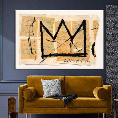 Tableau Basquiat Couronne
