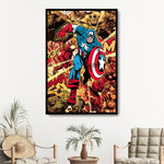 Tableau Marvel Pop Art captain america