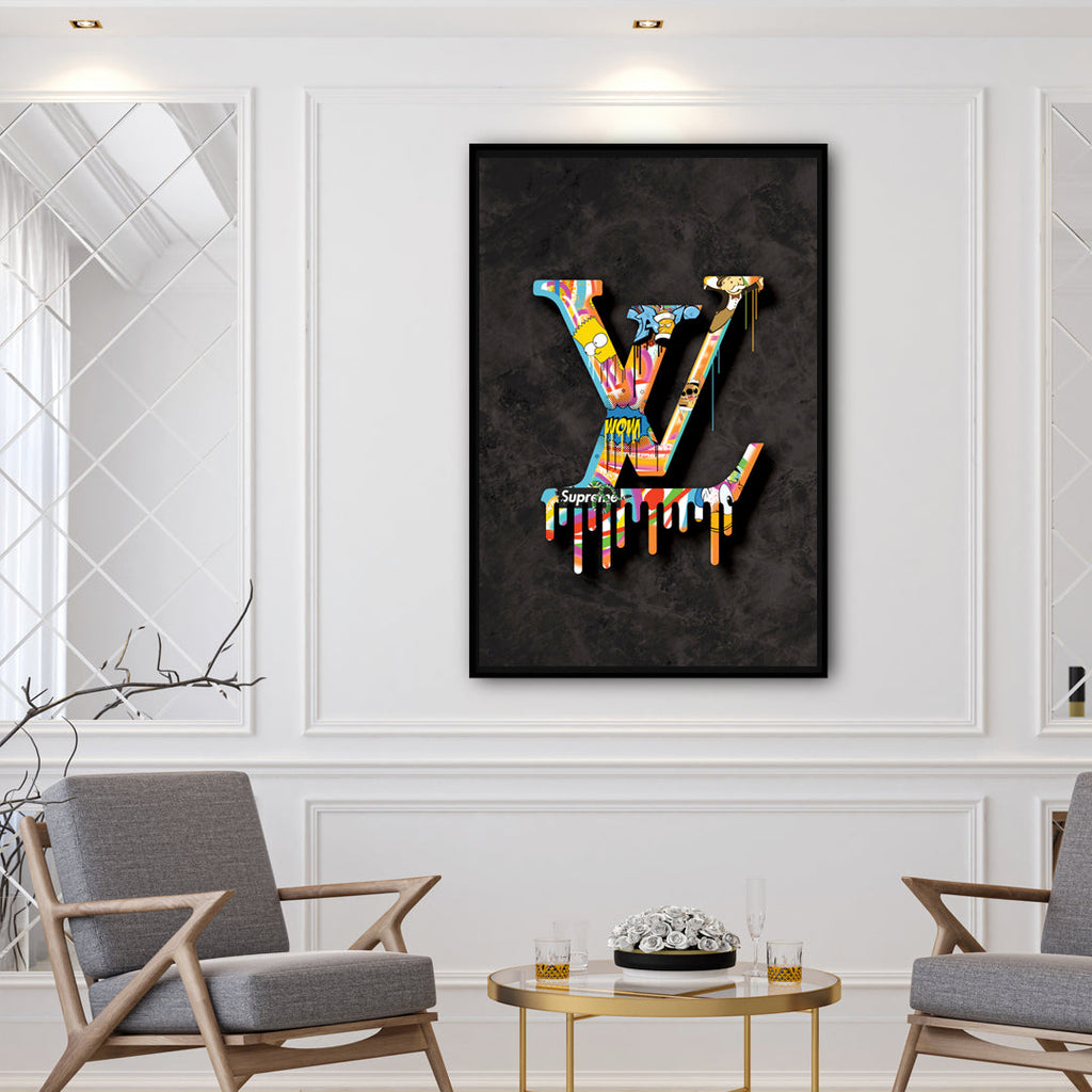 Tableau Louis Vuitton pop art gris | Tableau-toile™