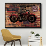 tableau metal vintage moto