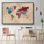 tableaux carte du monde tres grand