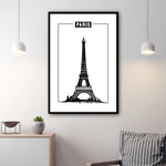 Tableau Minimaliste Paris Tour Eiffel