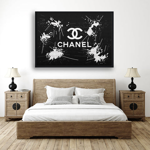Tableau Chanel Peinture noir et blanc