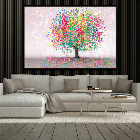 tableau coloré arbre de vie