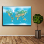 tableau avec carte du monde