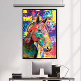 tableau cheval dessiné coloré