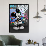 Tableau Mickey street art Graffiti
