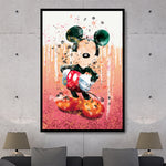 Tableau Street Art Disney Mickey grandes oreilles