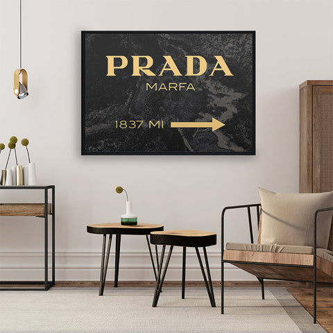 Prada Marfa ❤️ Gossip Girl impression tableau moderne sur toile 70x50 cm