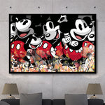 Tableau Street Art Disney Mickey Souriant