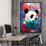 tableau animal coloré panda