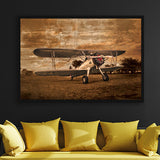 tableau avion voyage vintage