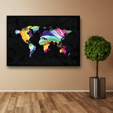 tableau carte du monde grand format design