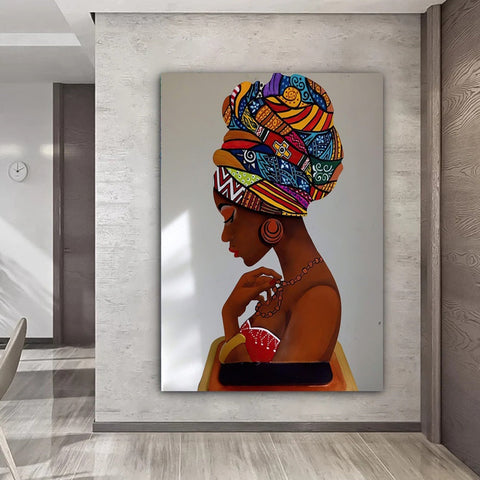 tableau africain abstrait