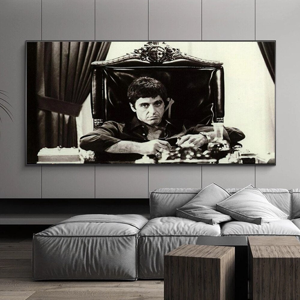 Tableau Scarface Noir et Blanc | Lofty Trend Tableau Scarface Noir et Blanc | Lofty Trend