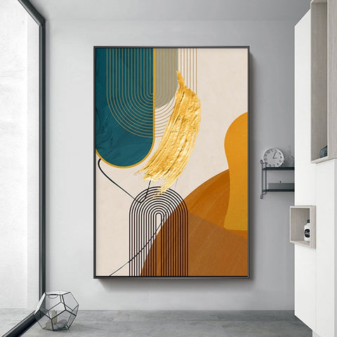 Tableau contemporain et design Visage COVIELLO multicolore, 60x90cm