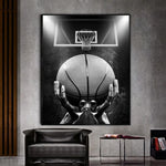 Tableau Basketball Noir et Blanc