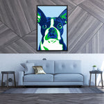 Tableau chien pop art bulldog