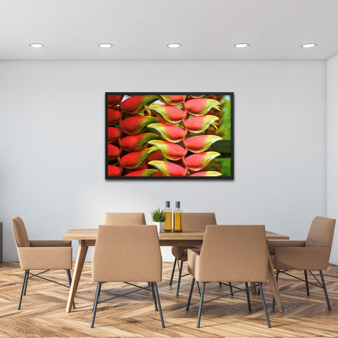 Tableau tropical heliconia