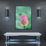 Tableau Fleur de Lotus Rose Transparent pour Salon