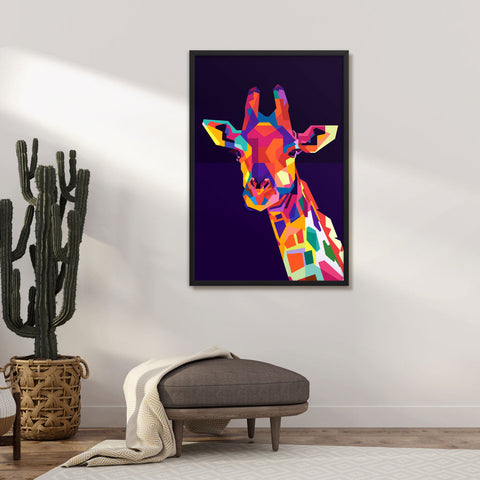 Tableau Girafe  Coloré (Arc-en-Ciel)
