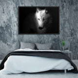 Canvas Loup Noir et Blanc