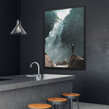 Tableau Montagne Cascade