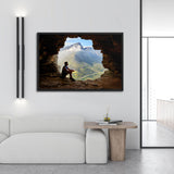 Tableau Déco Homme Seul en Montagne