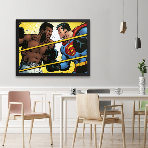 Tableau Muhammad Ali vs Superman
