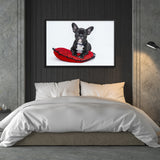 tableau portrait chien bulldog