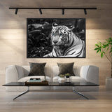 tableau deco tigre noir et blanc