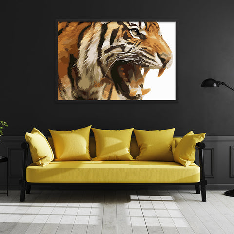 tableau tigre peinture design