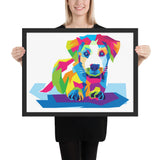 tableau deco chien multicolore labrador