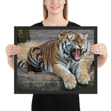 tableau moderne tigre enragé